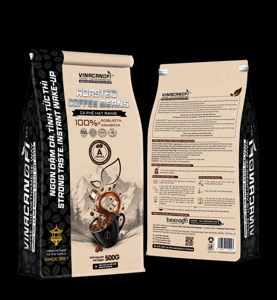 Cà Phê Hạt Rang — 500g valve